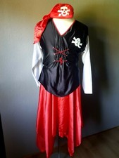  Kostüm Piratin Piratenbraut Piratenkostüm 3-tlg Gr. 38 Karneval,Fasching,Party