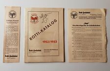 Alter Katalog Rotti Gerätebau