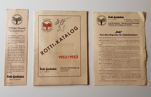 Alter katalog rotti gerätebau - alter,
