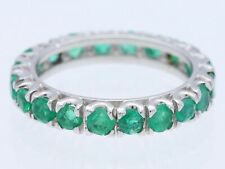 Top Preis Memory Ring 1,20 Karat Smaragde 750 Weiss Gold 18 Karat deta