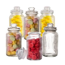 6x Bonbon-Gläser 1,3L mit