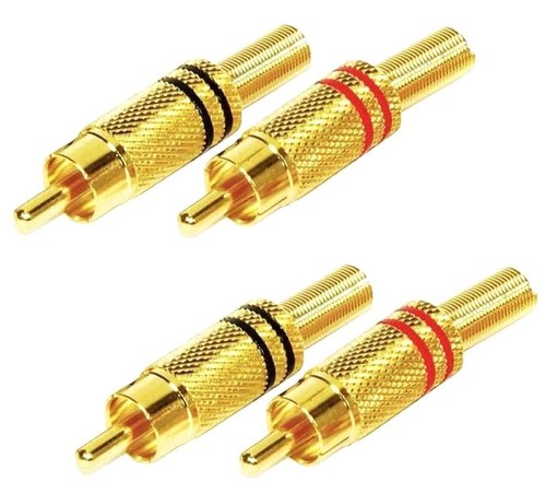 Profi cinch stecker male - 4x,