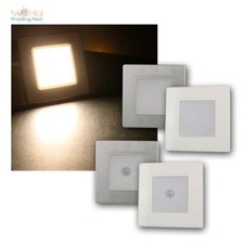 LED Wand-Einbauleuchte weiß/silber, Stufenlicht, Treppenlicht für UP-Dose, 230V