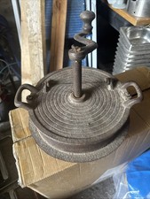 alter Antiker Kaffeeröster/ Gusseisen Herdplatte Holzofen Induktion