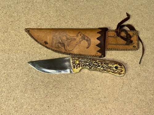 Jagdmesser mit hirschhorngriff - mit,