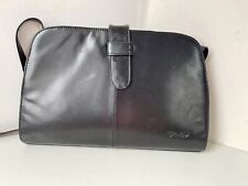 Funbag Tasche Leder schwarz  80er Vintage groß Umhängetasche Clutch XXL Crossbag