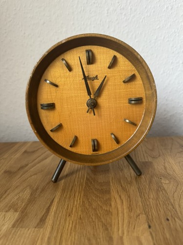 Kienzle tischuhr aus teakholz - tischuhr,