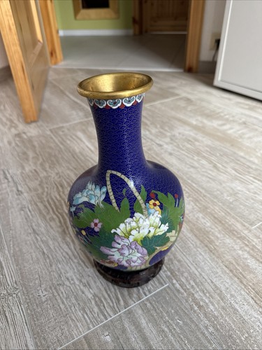 Vintage cloisonné vase - vintage, china