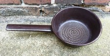 altes Sieb Durchschlagsieb DDR Emaille Emailliert Braun 