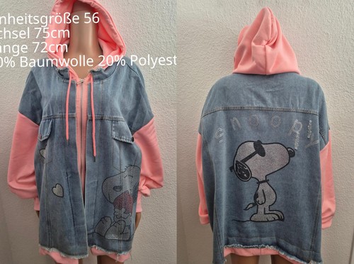 Snoopy denim jeansjacke - denim,