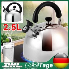 2.5L Flötenkessel Wasserkocher Edelstahl Pfeifkessel Wasserkessel Teekessel NEU
