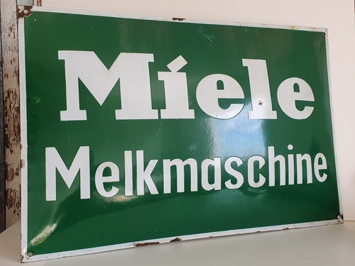 Antikes emailleschild miele - antikes,