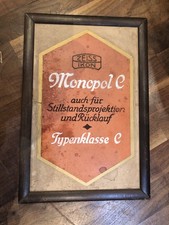 Altes Zeiss Ikon: Bild   Reklame Poster Schild Aus Pappe rot/gold