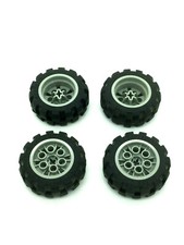 Lego® 4 x Technic Reifen 20 x 30 Felge grau - 20x30 Technik (L106)