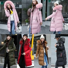 Damen Winter Lang Daunenjacke