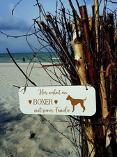 Hier wohnt ein Boxer Hund