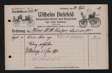 WITTENBERGE, Rechnung 1919, Wilhelm Bielefeld Schmiedewerkstatt Wagenbau