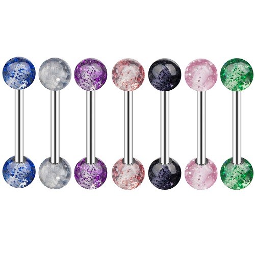 Titan zungenpiercing hantel - titan,