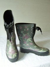 "SANITA" Gr.36 Gummi-Stiefel/Stiefeletten mehrfarbig blumig  NEU!!!