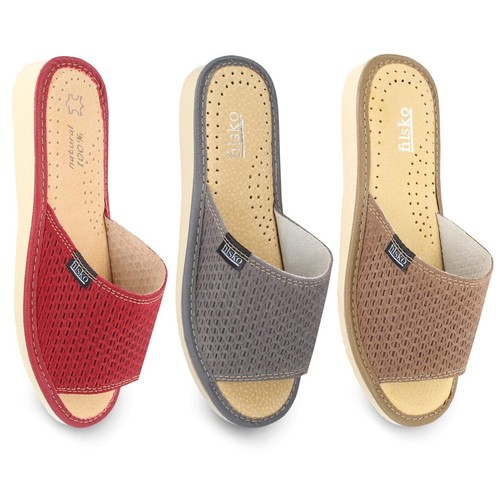 Damen pantoletten veloursleder - damen,