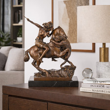 Bronze Skulptur Amazone zu