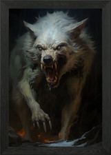 Untoter Wolf gerahmtes