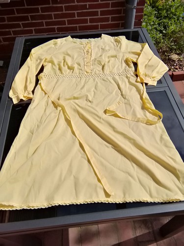 Vintage 70s nachthemd gelb - vintage,