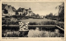 Ak Elbląg Elbing Westpreußen, Rosengarten, Brunnen mit Figuren,... - 4874565