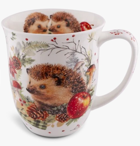 Tasse igel und apfel - tasse, winter