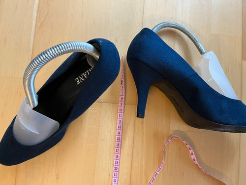 Marineblaue wildleder pumps - wildleder,