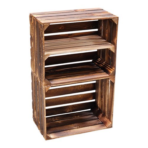 Holzkisten weinkisten geflammt - holzkisten,