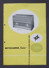 DDR Werbeprospekt Radio Mittelsuper "Türkis", Stern-Radio Rochlitz 1961