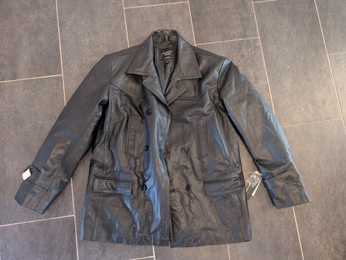 Peacoat herren leder schwarz - peacoat,