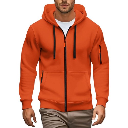 Herren langarm zip hoodie - herren,