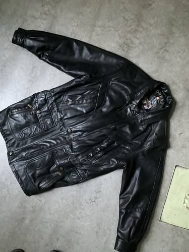 Leder parka jacke - gr., l