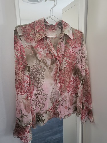 Bluse chiffon bunt boho - bluse,,