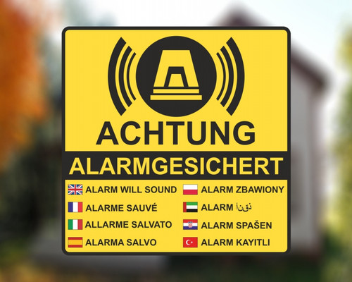 Aufkleber achtung - aufkleber,