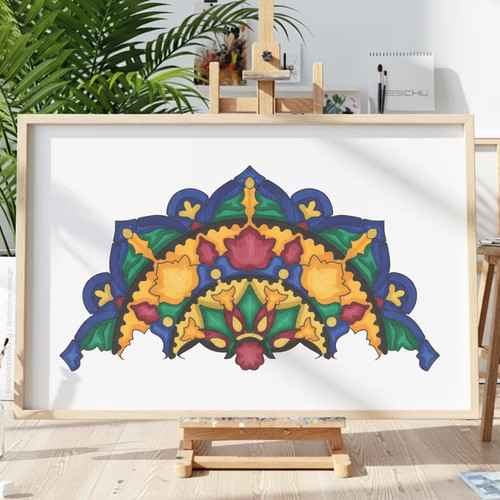 Mandala muster v17 schablone - muster,