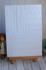 10 Karten weiß geprägt Taufe