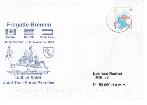 Schiffspost fregatte bremen - fregatte,