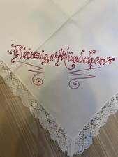 Antik Tischdecke Weiß