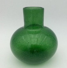 70er gral glas vase grün - -,
