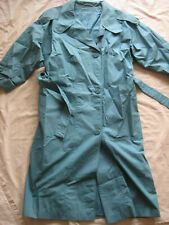 VINTAGE 50er/60er Trench 40 42 AQUA türkisgrün RIESENTASCHEN Gürtel Knöpfe 110cm