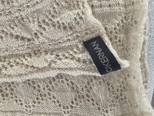 McKernan Neu Schal Tuch maulbeerseide kid mohair creme beige Elfenbein Farben