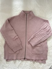 100% Wolle Strickjacke in Rosa