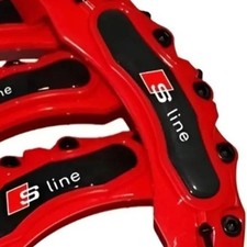 4x Bremssattelabdeckungen Rot