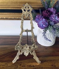 Messing Staffelei Tellerständer Ständer Tellerhalter 26 cm Deko Bilder Halter