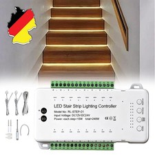 LED-Treppenstufenbeleuchtung mit Bewegungsmelder,16 Stufen Treppenlicht Streifen