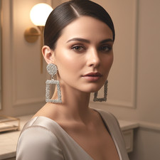 Lange Vintage glitzer Ohrringe