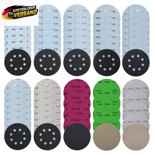 Schleifpapier set 125mm - schleifpapier,